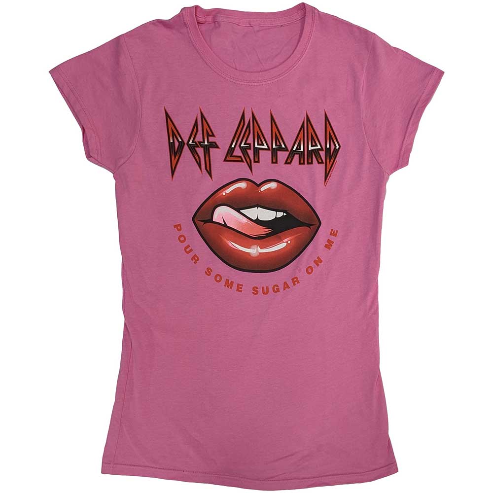 Def Leppard - Pour Some Sugar On Me Lips Tour 2019 - T-Shirt Pink
