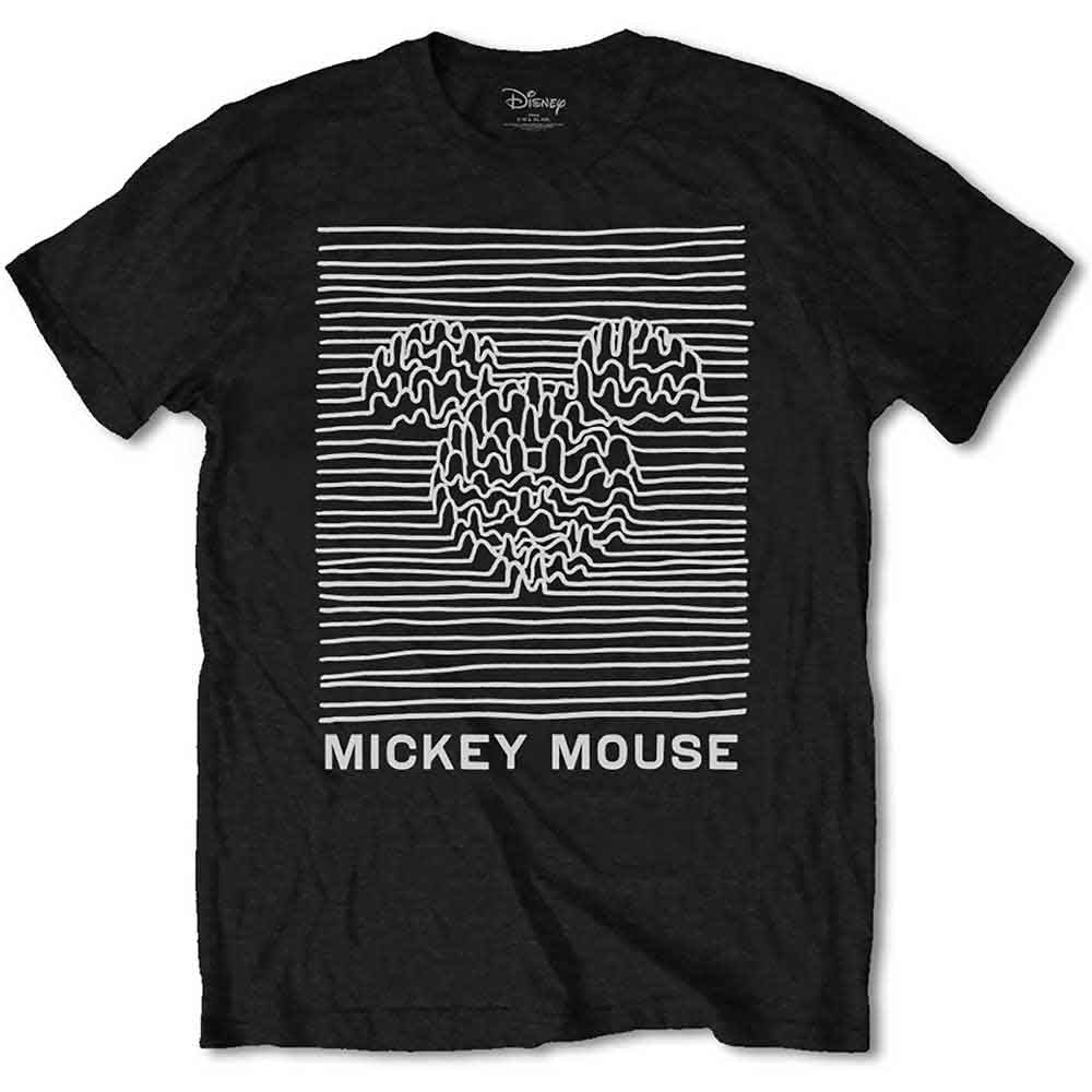 Disney - Mickey Mouse Unknown Pleasures - T-Shirt Black
