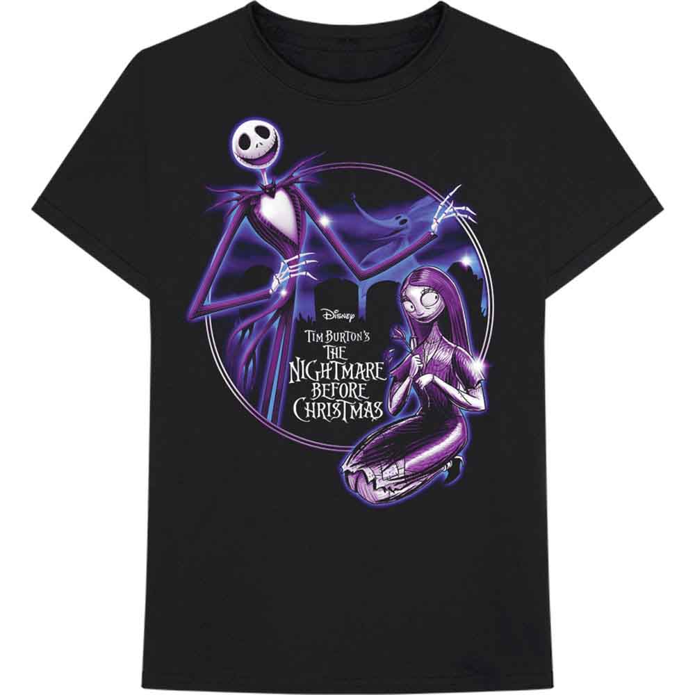 Disney - The Nightmare Before Christmas Purple Graveyard - T-Shirt Black