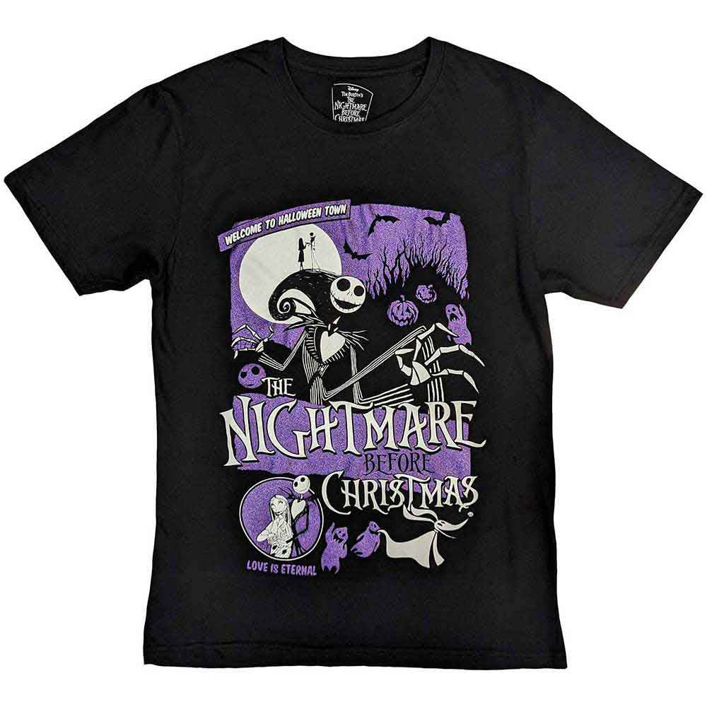 Disney - The Nightmare Before Christmas Welcome To Halloween Town - T-Shirt Black