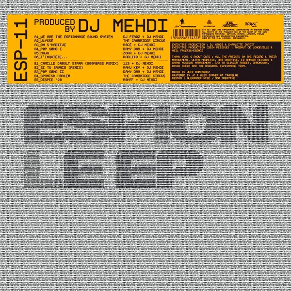 DJ MEHDI - Espion Ep (Orange Vinyl) - Vinyl