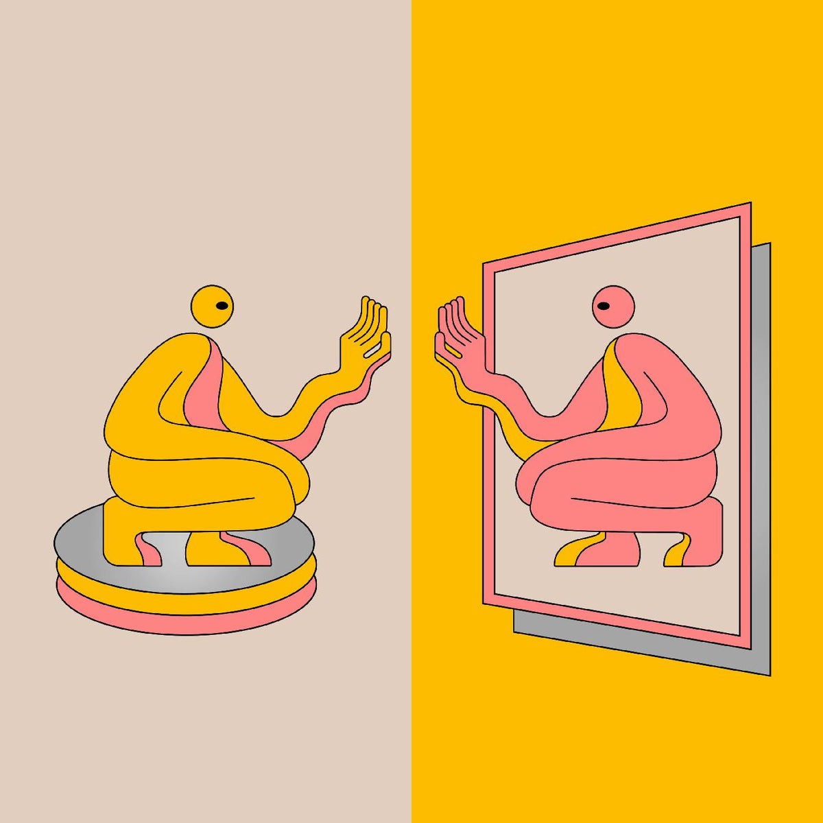 DJ Seinfeld - Mirrors (Indie Exclusive Pink & Yellow Vinyl) - Vinyl