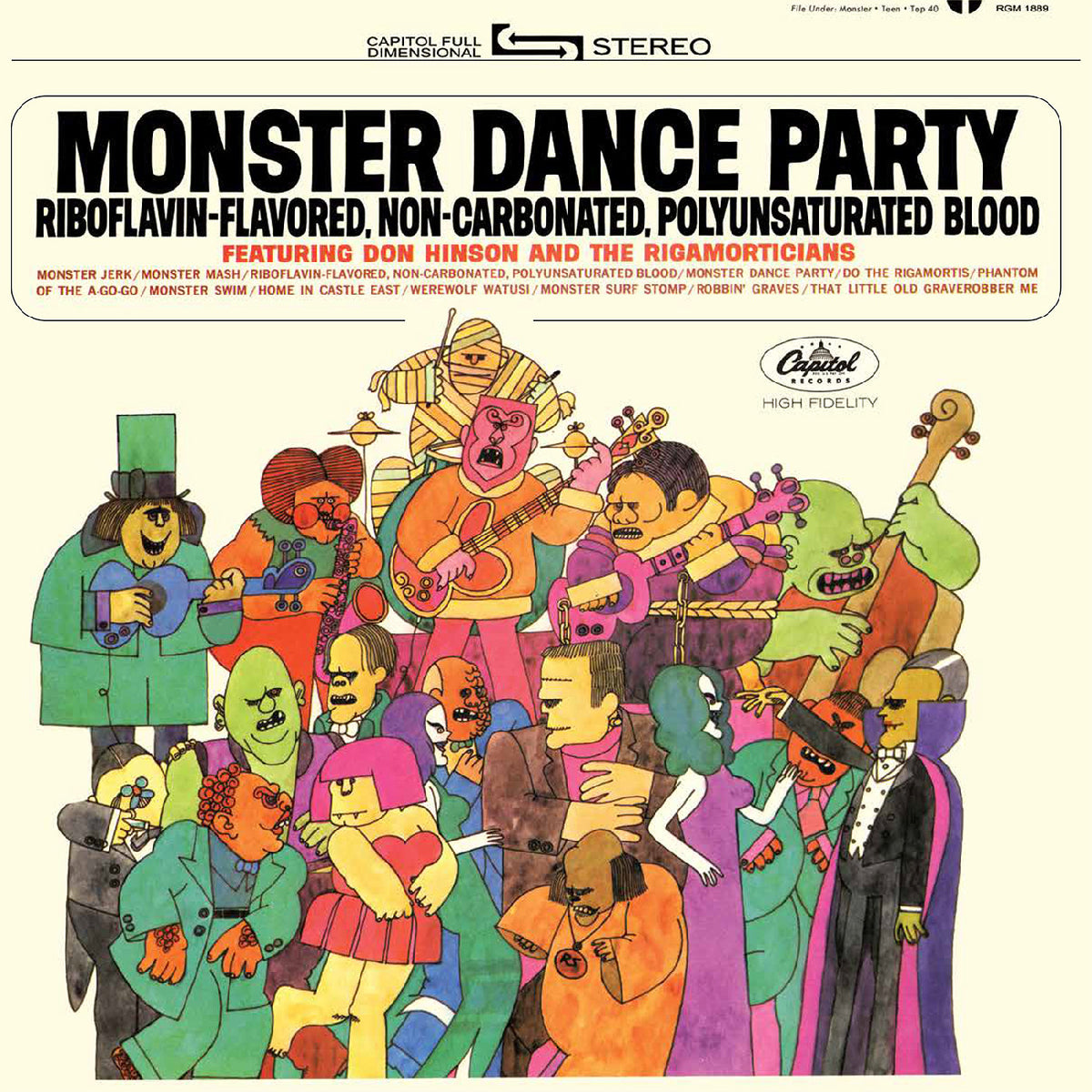 Don And The Rigamorticians Hinson - Monster Dance Party (Orange & Black Pumpkin Splatter Vinyl) - Vinyl