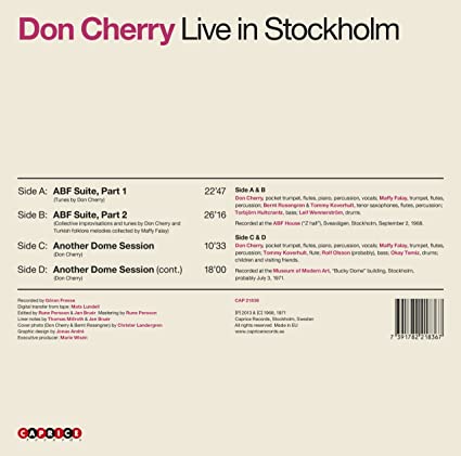 Don Cherry - Don Cherry Live in Stockholm (2 Lp's) - Vinyl