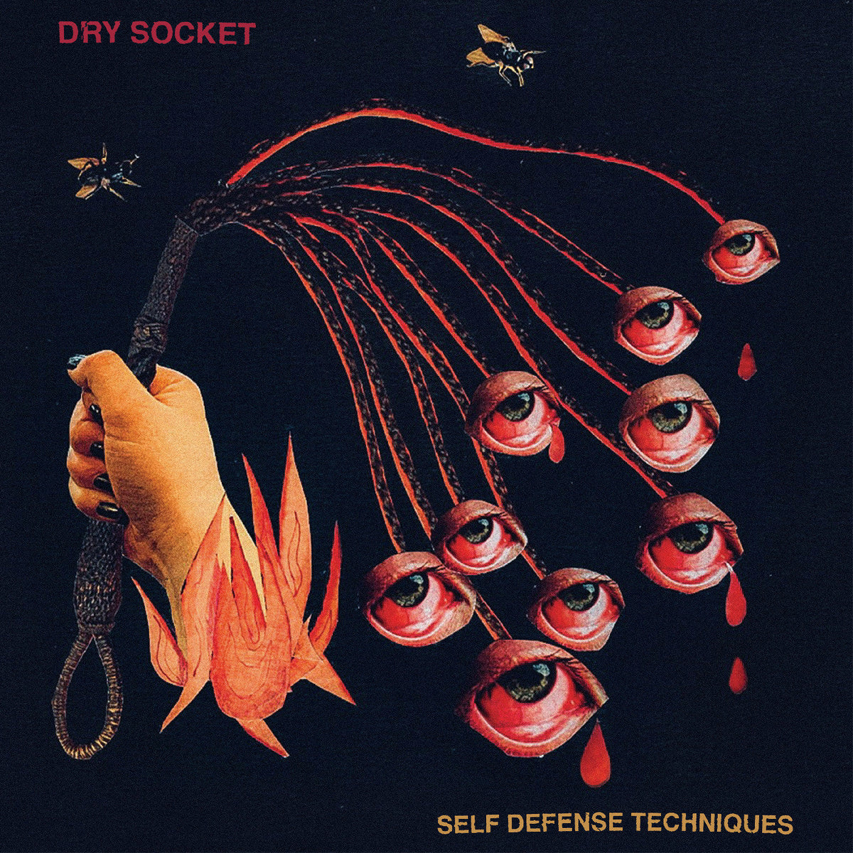 Dry Socket - Self Defense Techniques (2-Color Galaxy Effect: T1 Ruby Transparent + Black Color Vinyl Vinyl) - Vinyl