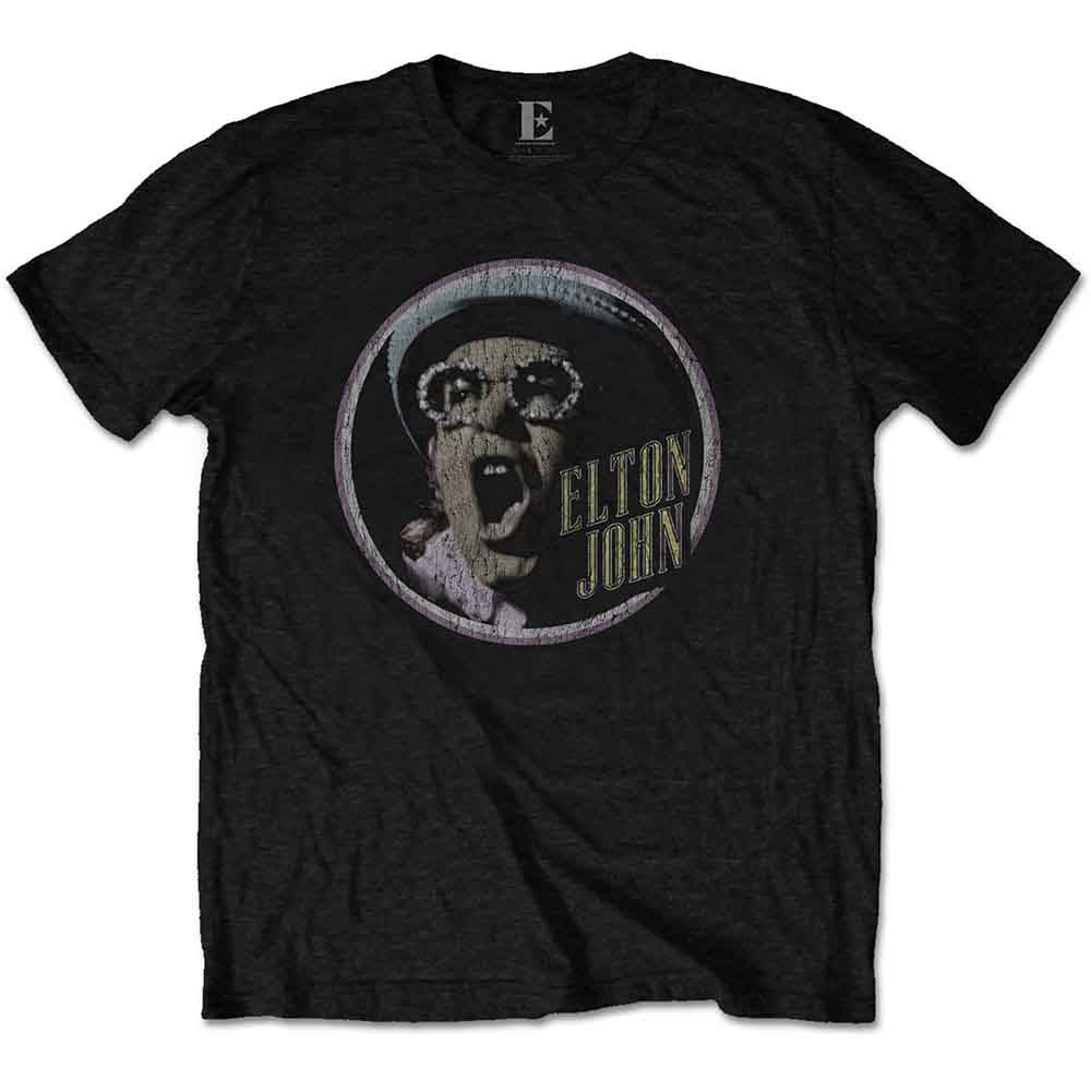 Elton John - Circle - T-Shirt Black