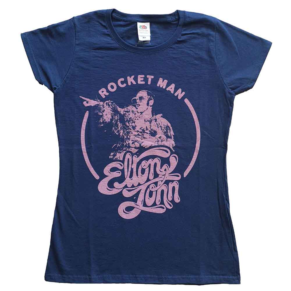 Elton John - Rocketman Circle Point - T-Shirt Blue