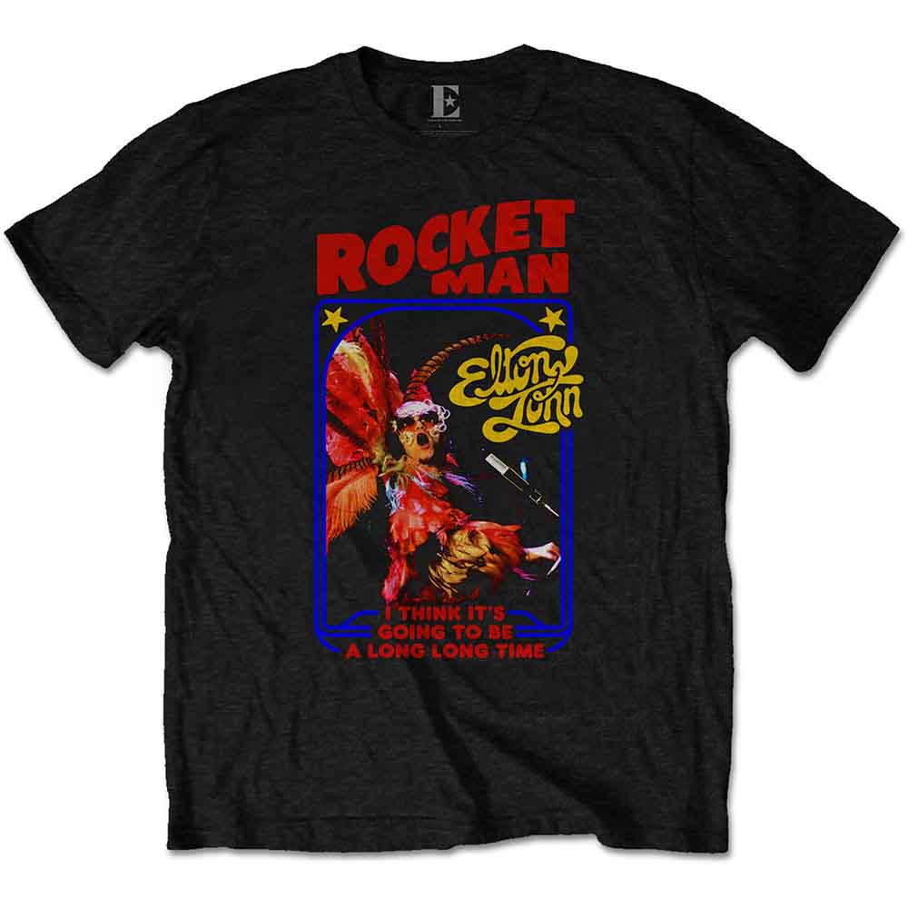 Elton John - Rocketman Feather Suit - T-Shirt Black