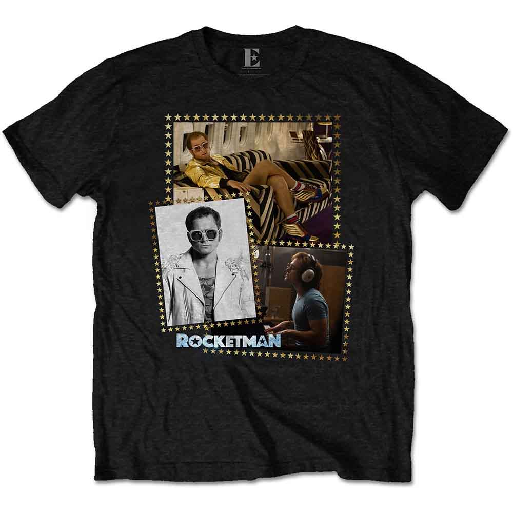 Elton John - Rocketman Montage - T-Shirt Black