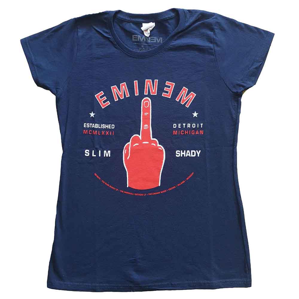 Eminem - Detroit Finger - T-Shirt Blue