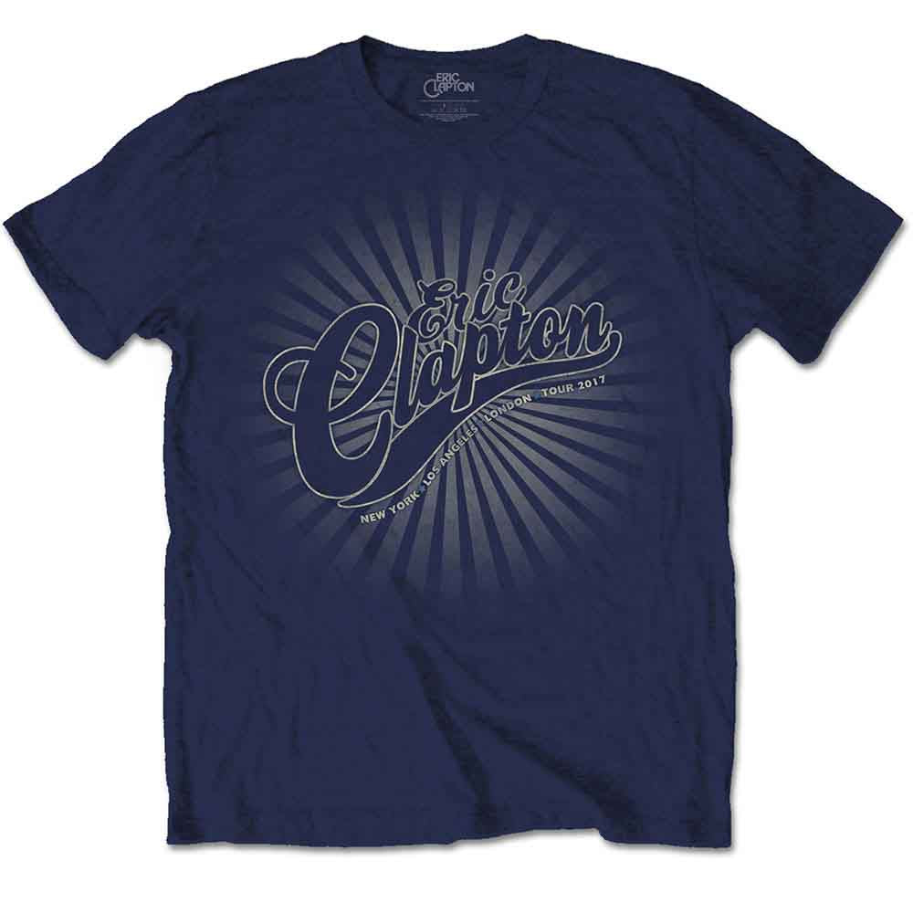 Eric Clapton - Logo Rays - T-Shirt Blue