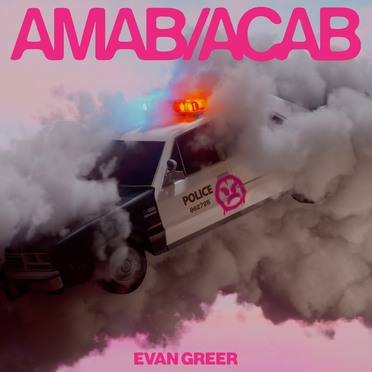 Evan Greer - Amab/Acab (Clear/Pink Cloud Vinyl) - Vinyl