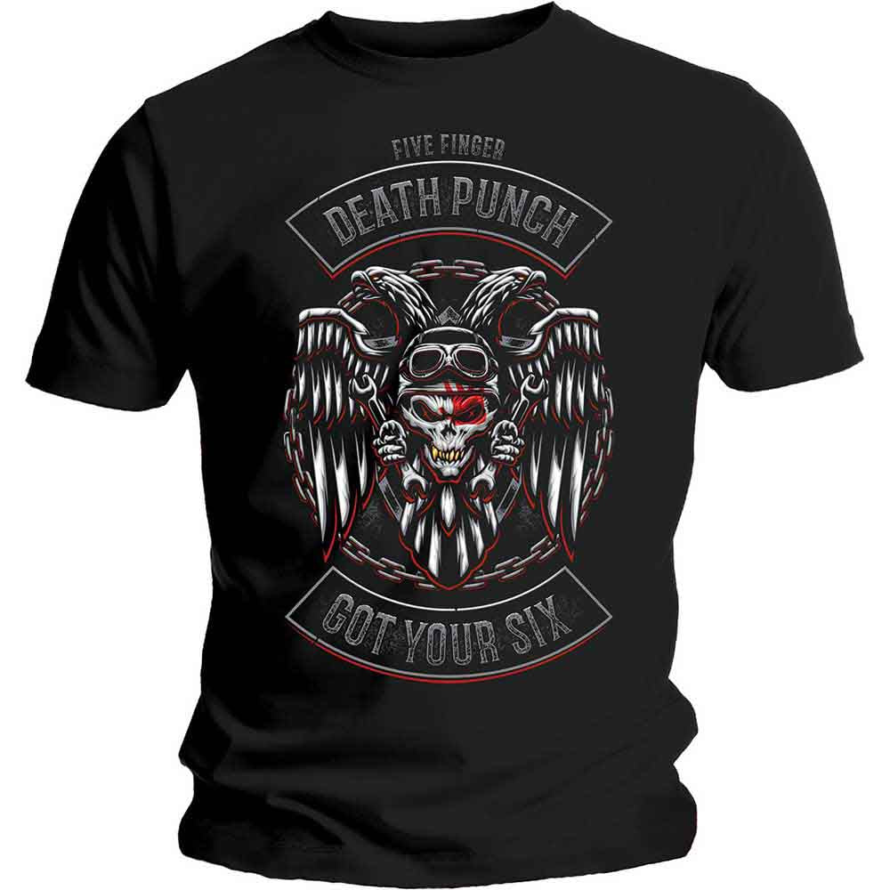 Five Finger Death Punch - Biker Badge - T-Shirt Black