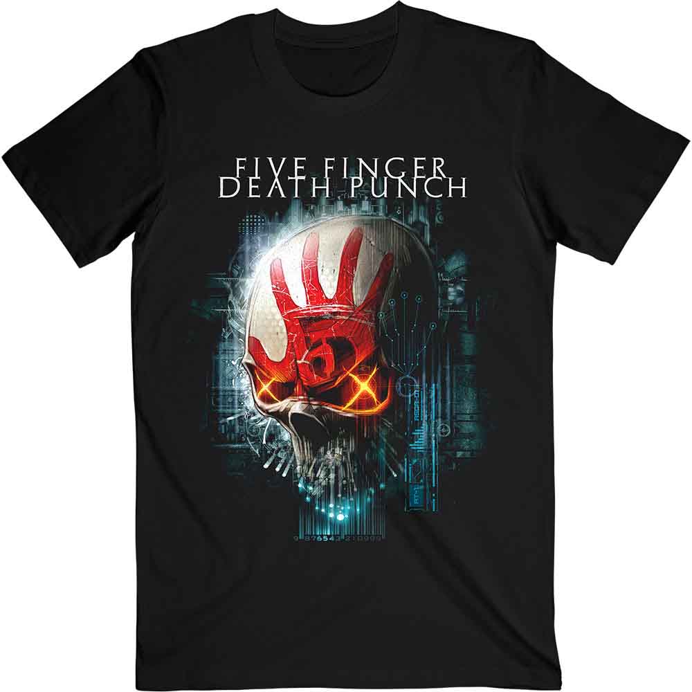 Five Finger Death Punch - Interface Skull - T-Shirt Black
