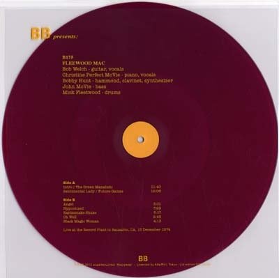 FLEETWOOD MAC - Live At The Record Plant In Sausalito - 15 December 1974 (KSAN-FM) - Vinyl