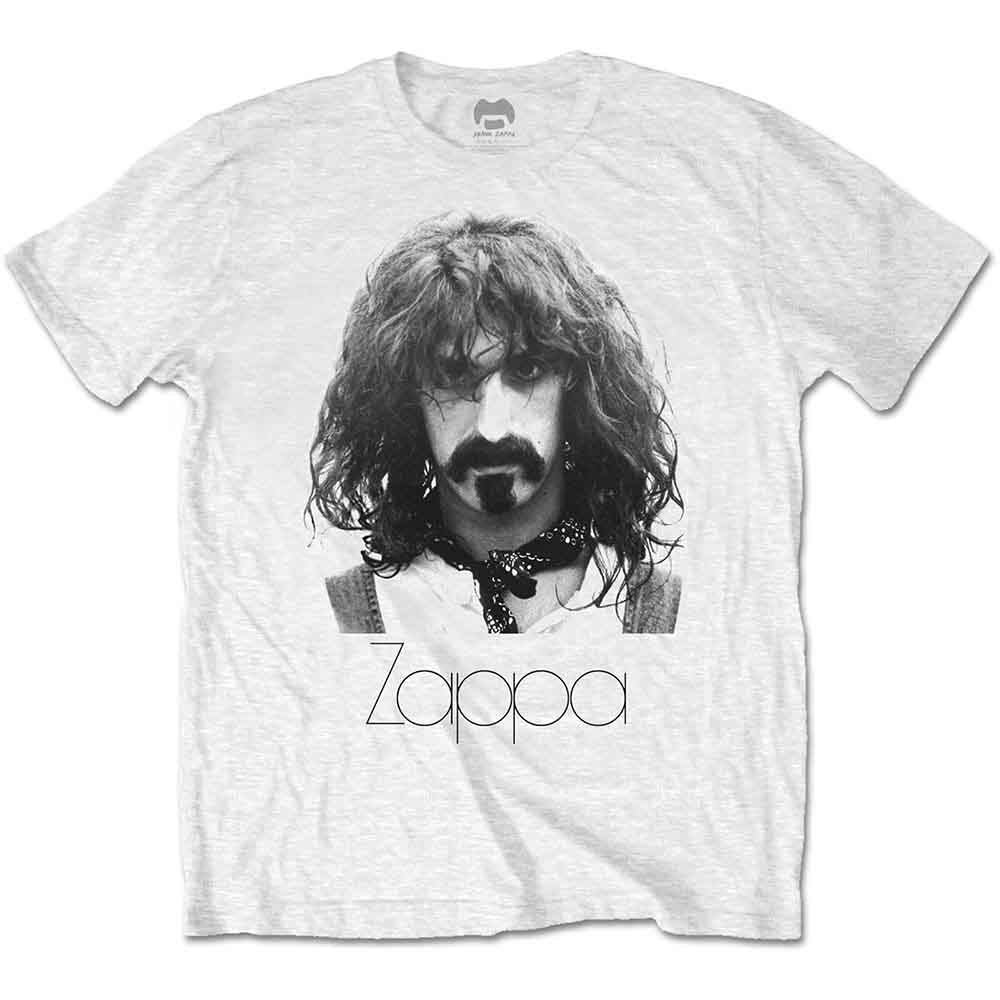 Frank Zappa - Thin Logo Portrait - T-Shirt White