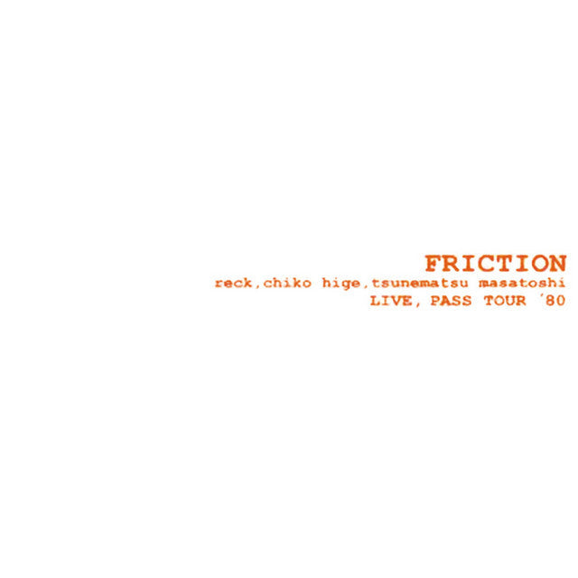 Friction - Live: Pass Tour '80 - Vinyl