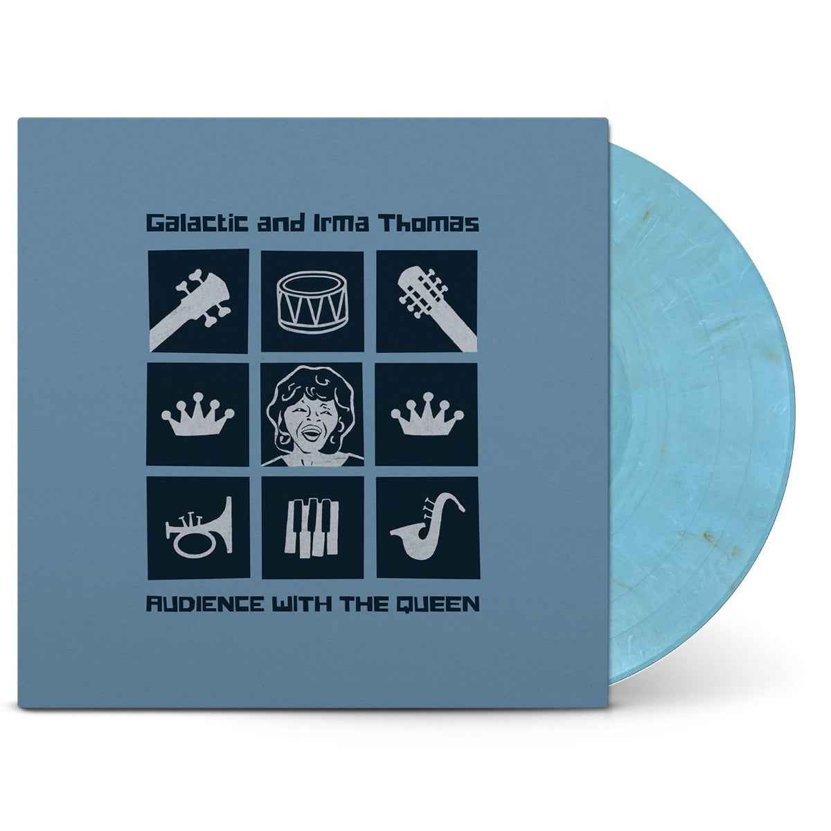 Galactic with Irma Thomas - Audience With The Queen (Indie Exclusive, Sky Blue and Gold Colored Vinyl) - Vinyl