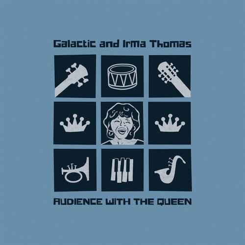 Galactic with Irma Thomas - Audience With The Queen (Indie Exclusive, Sky Blue and Gold Colored Vinyl) - Vinyl