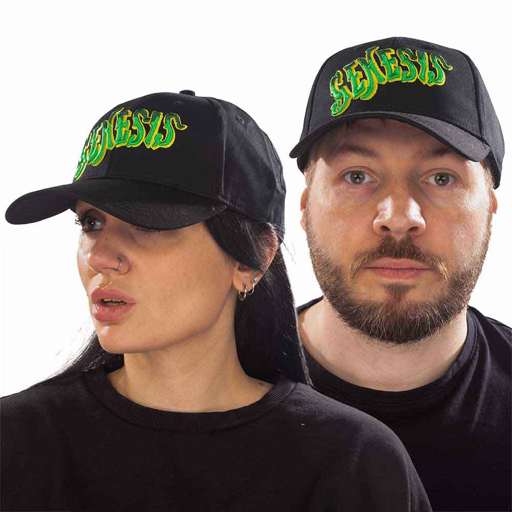Genesis - Green Classic Logo - Hat Black