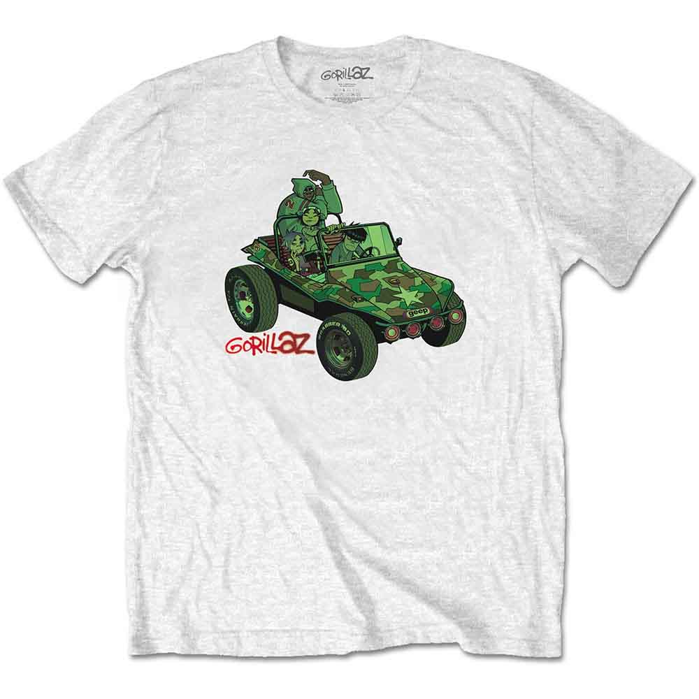 Gorillaz - Green Jeep - White