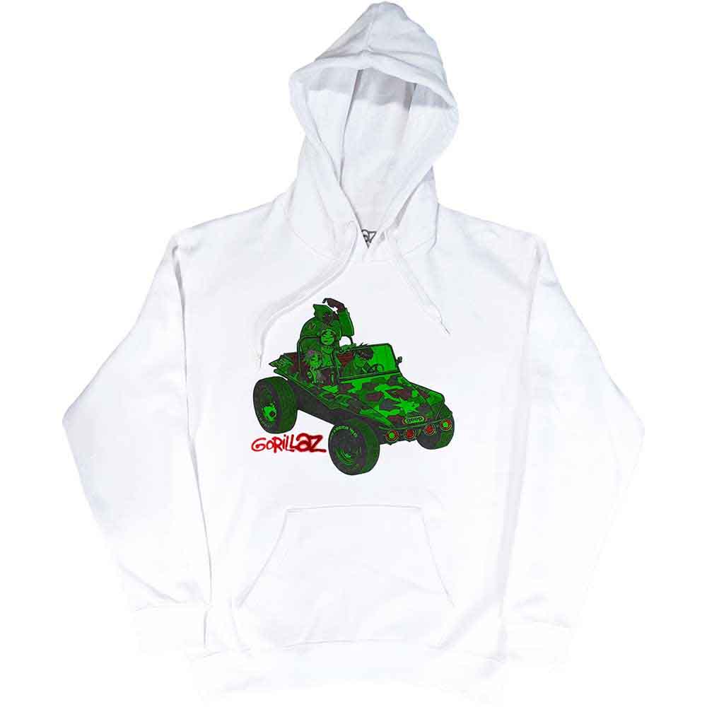 Gorillaz - Green Jeep - Sweatshirt White