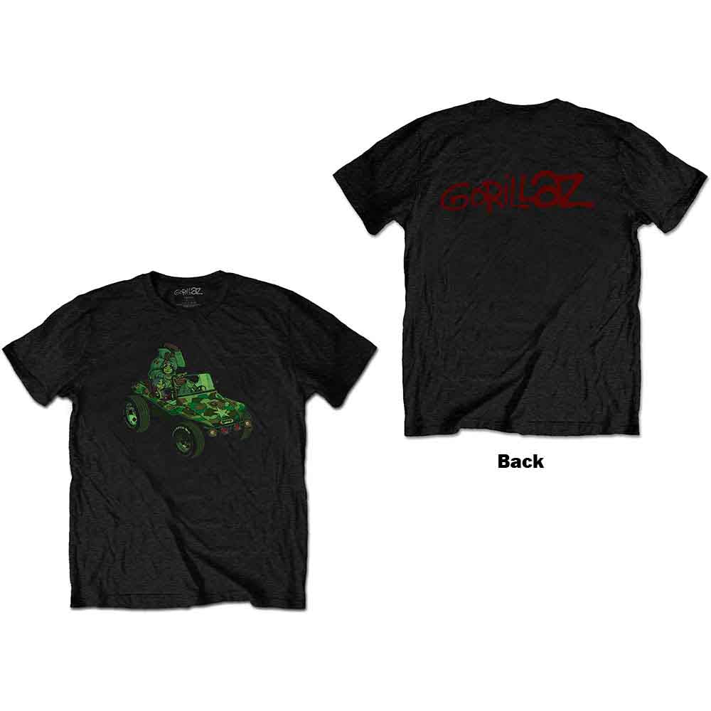 Gorillaz - Group Green Geep - T-Shirt Black