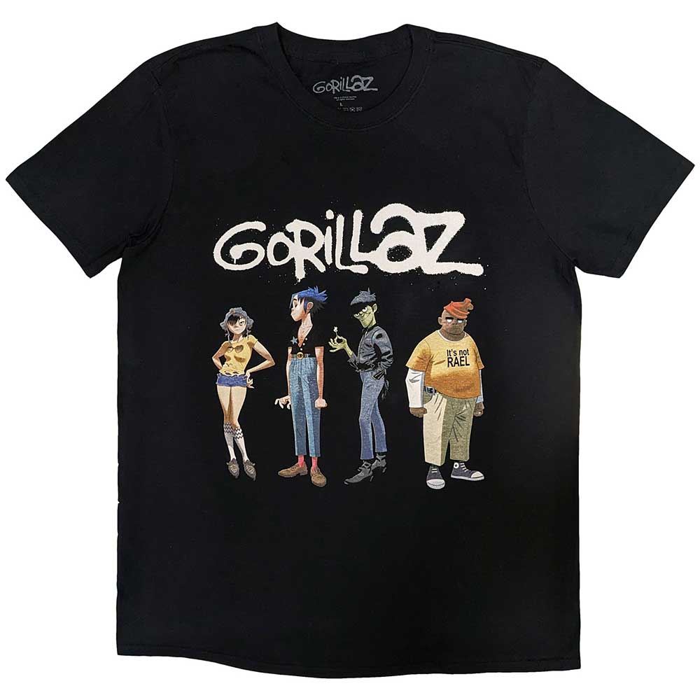 Gorillaz - Spray Logo Group - Black
