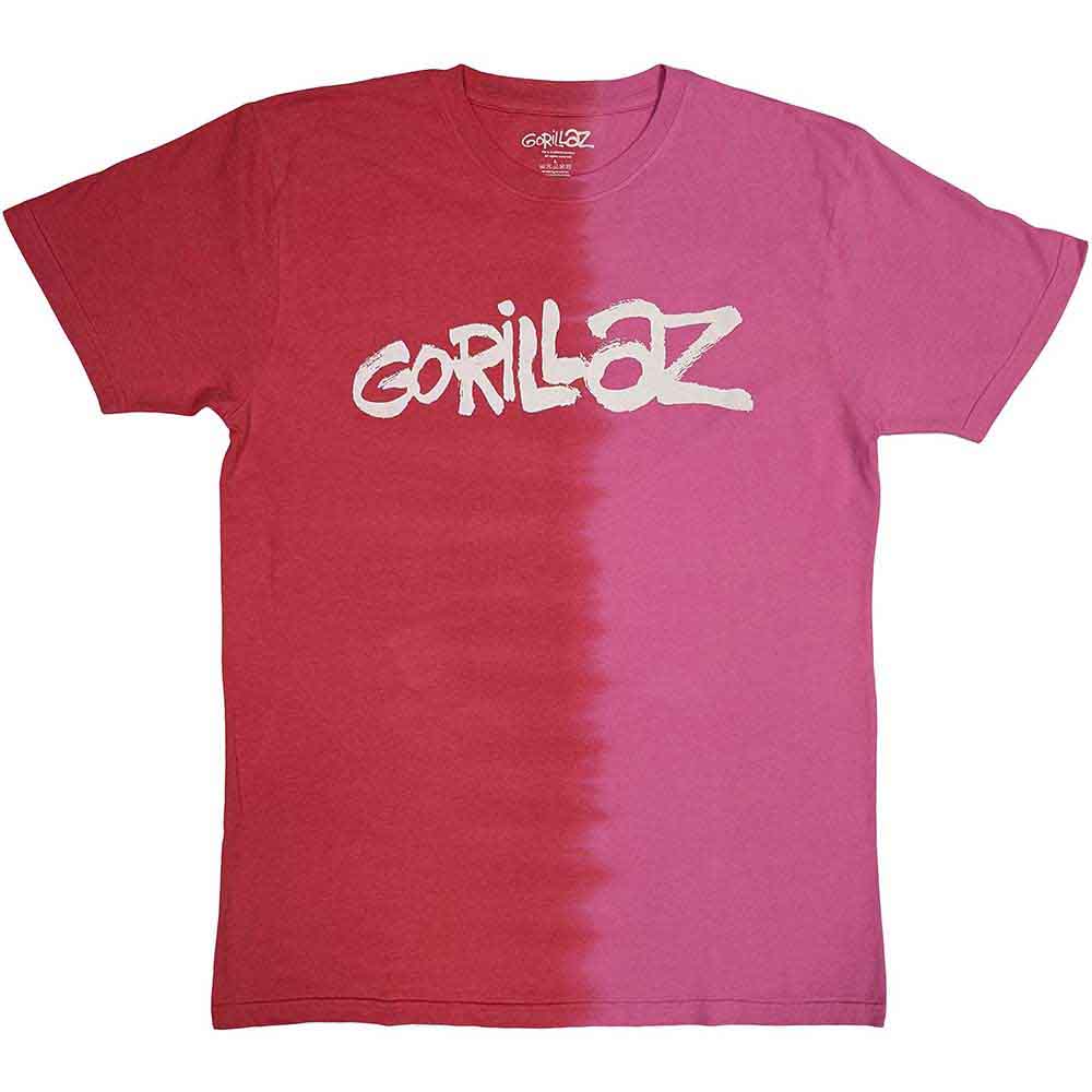 Gorillaz - Two-Tone Brush Logo - T-Shirt Red