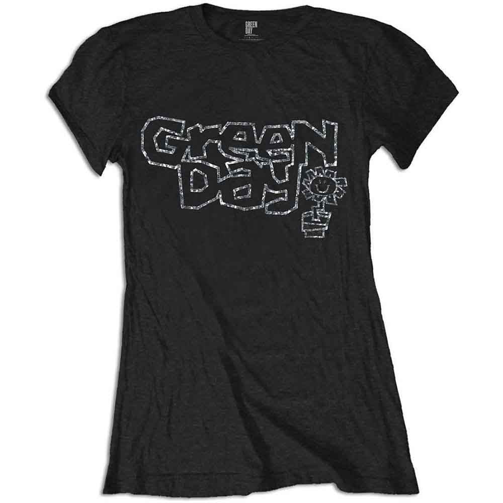 Green Day - Flower Pot - T-Shirt Black