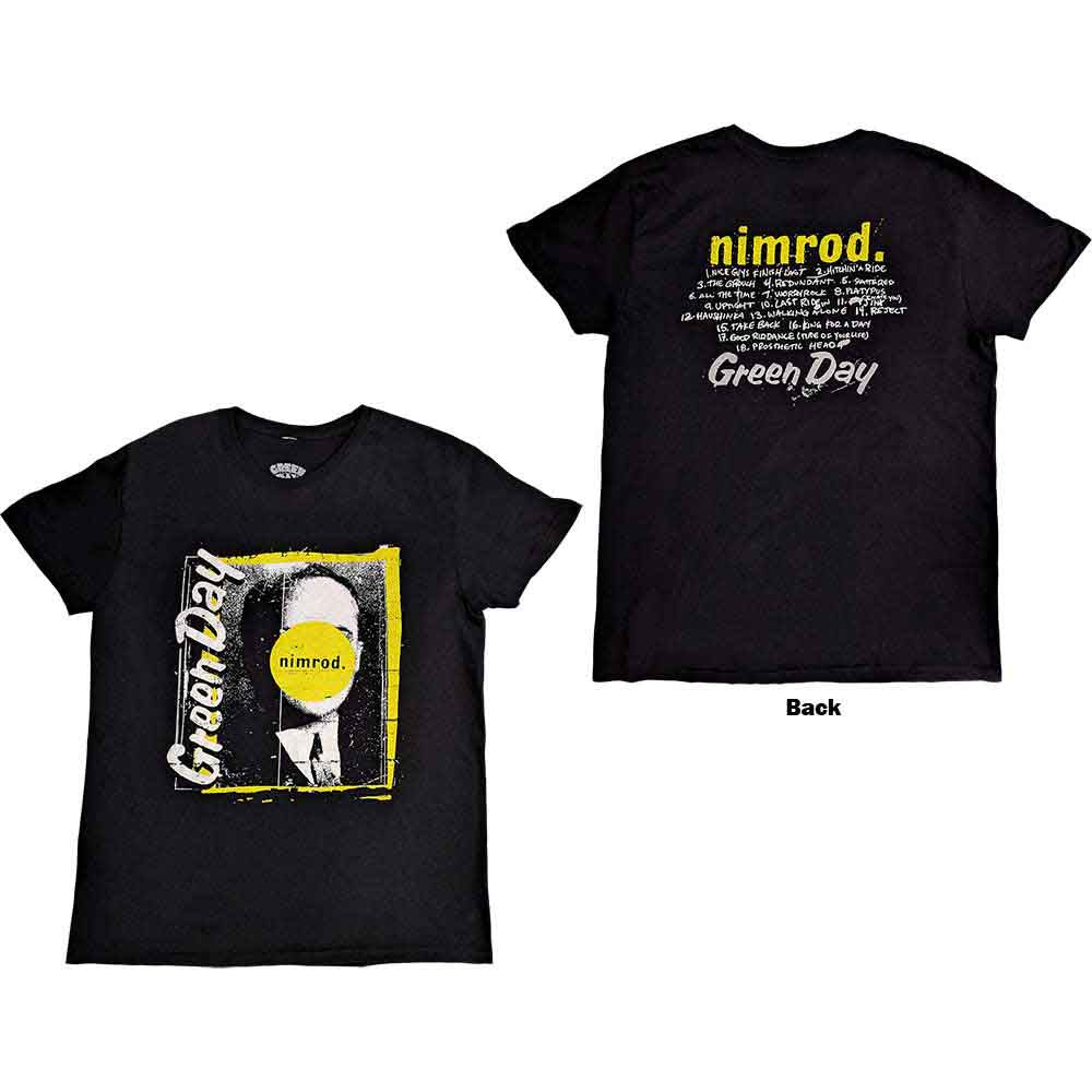 Green Day - Nimrod Tracklist - T-Shirt Black