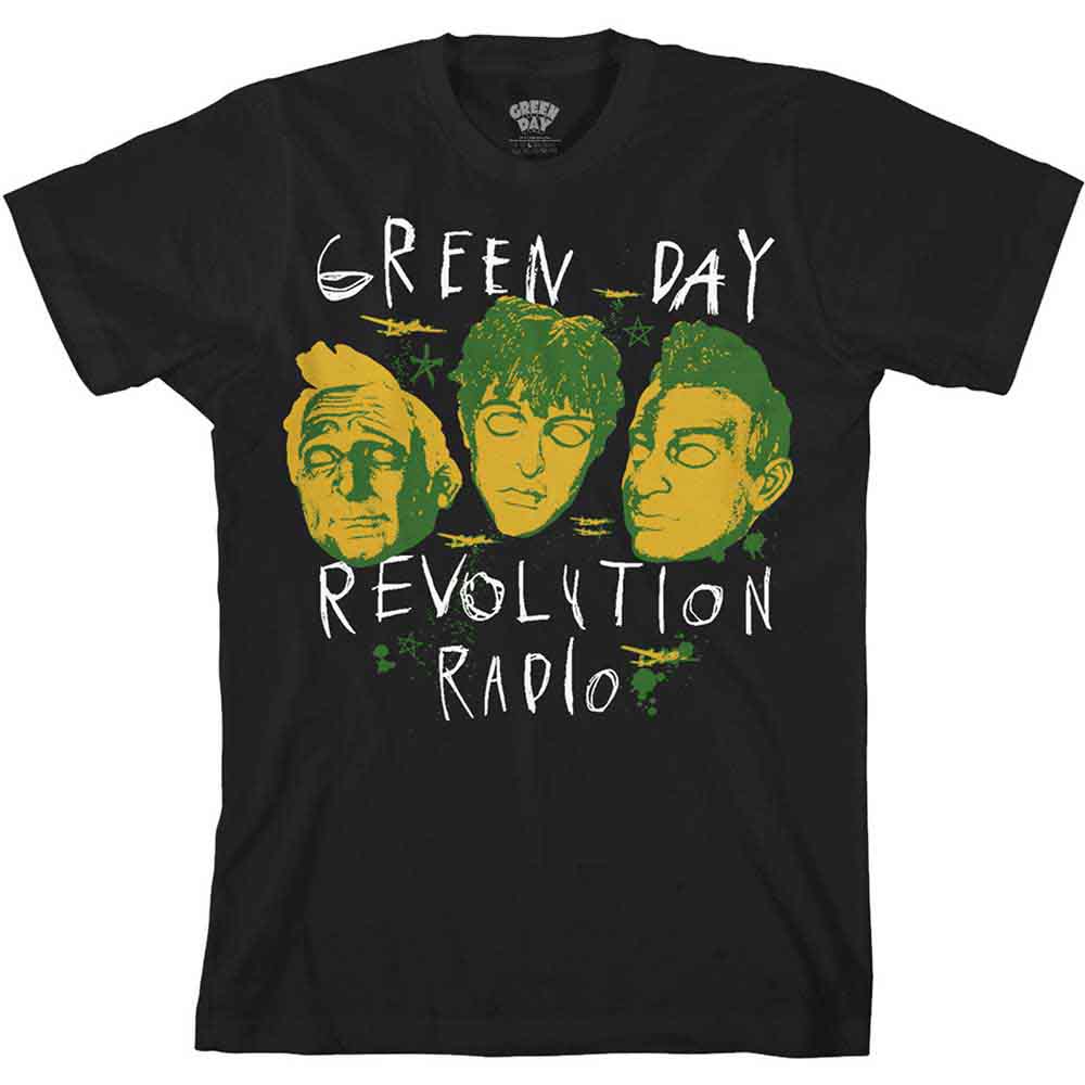 Green Day - Scribble Mask - T-Shirt Black