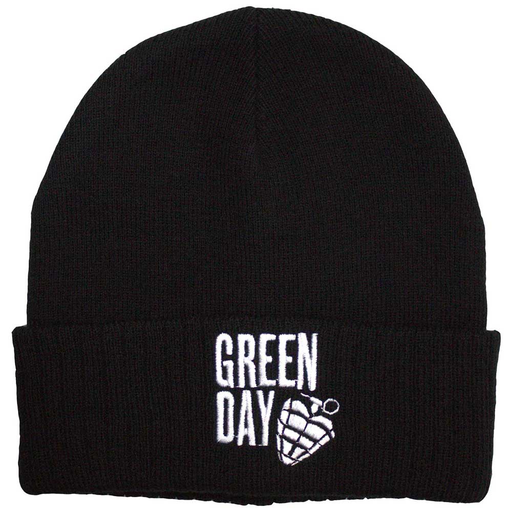 Green Day - Stacked Logo & Grenade - Black