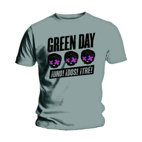 Green Day - Three Heads Better Than One - T-Shirt Grey