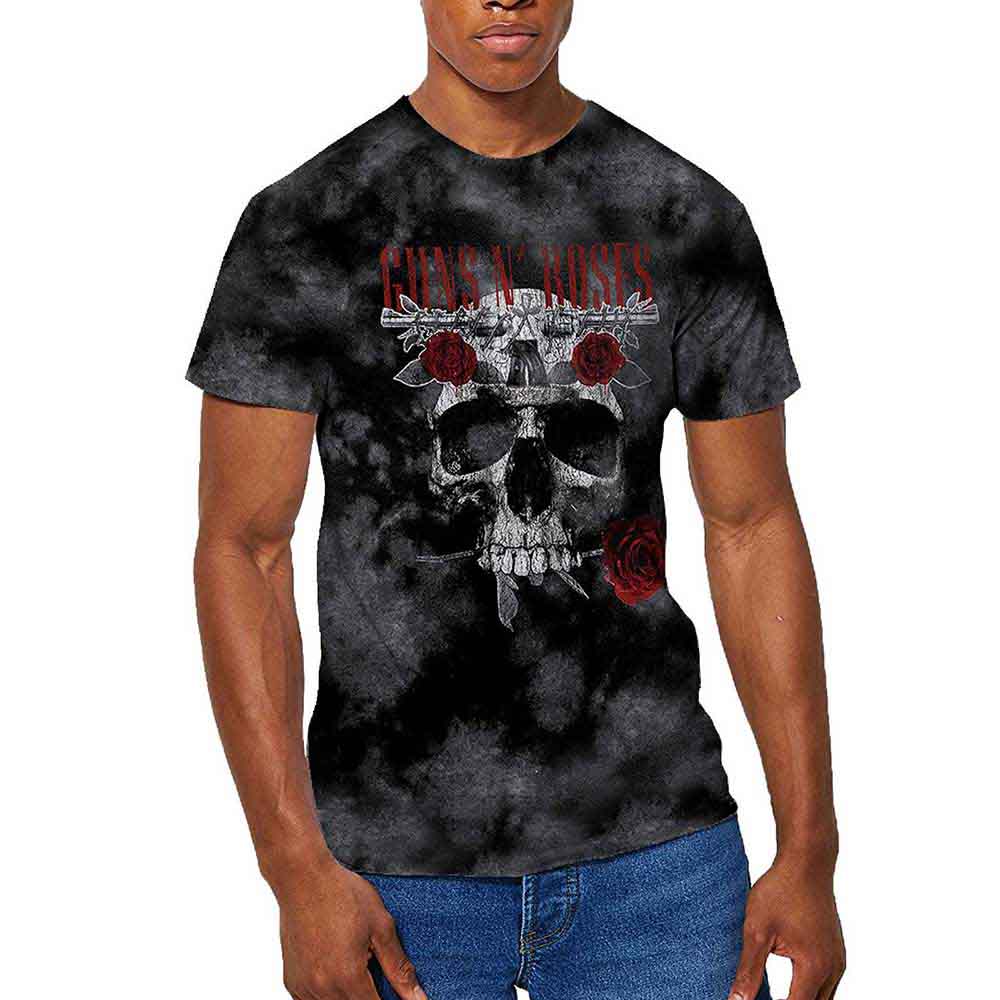 Guns N' Roses - Flower Skull - T-Shirt Grey