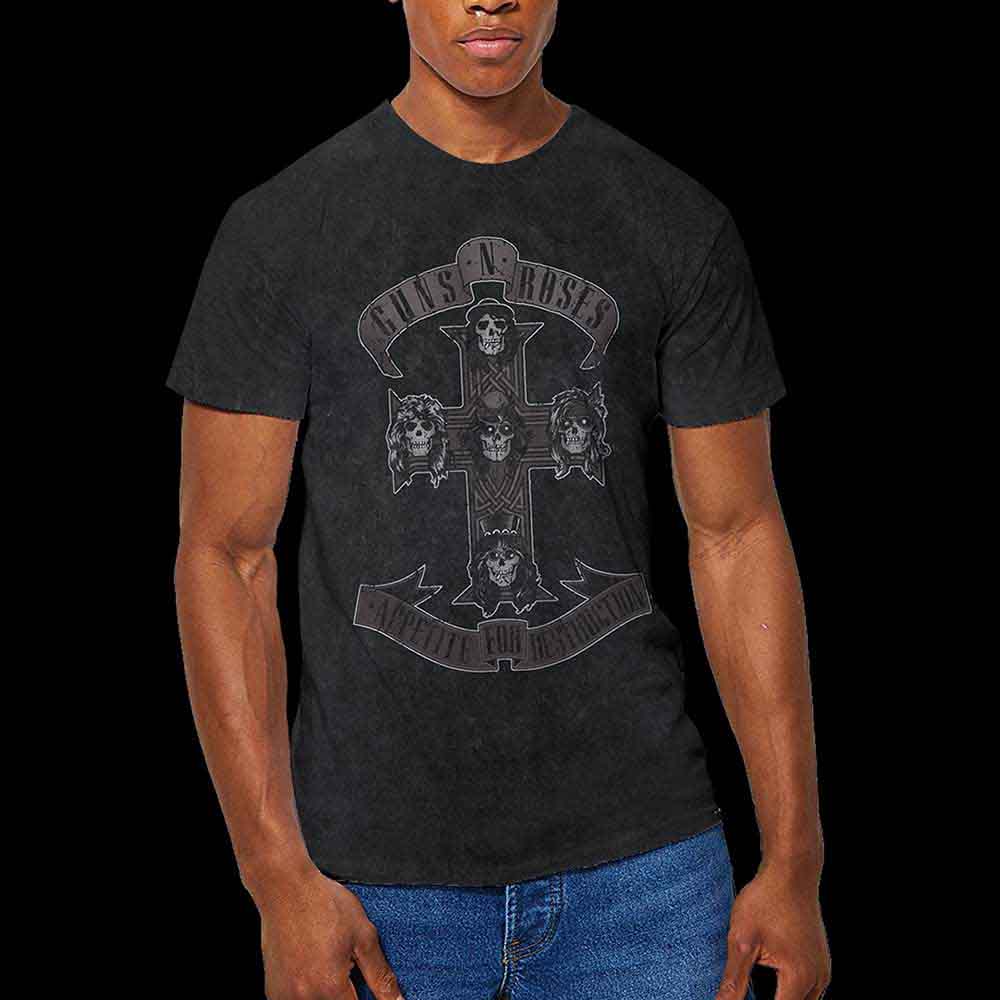 Guns N' Roses - Monochrome Cross - T-Shirt Black
