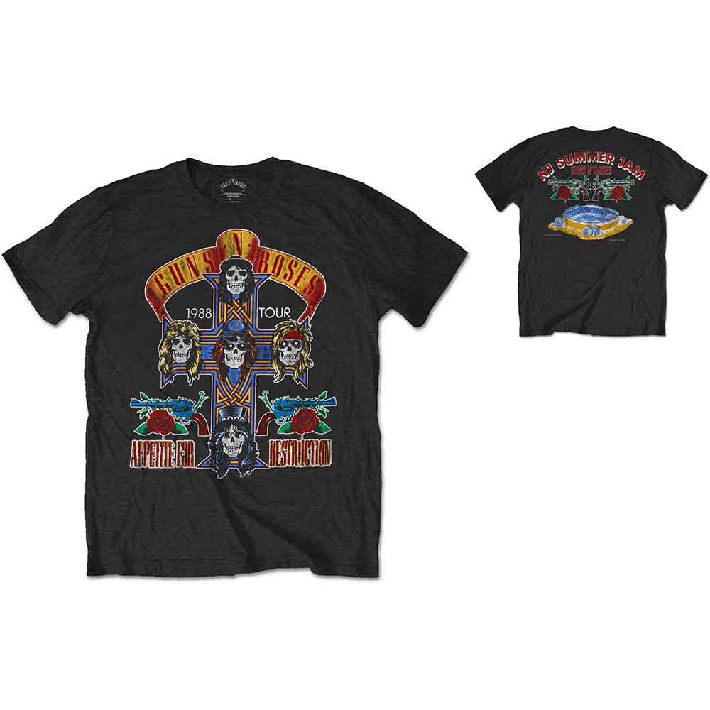 Guns N' Roses - NJ Summer Jam 1988 - T-Shirt Black