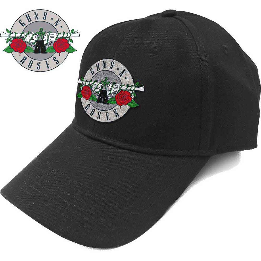 Guns N' Roses - Silver Circle Logo - Hat Black