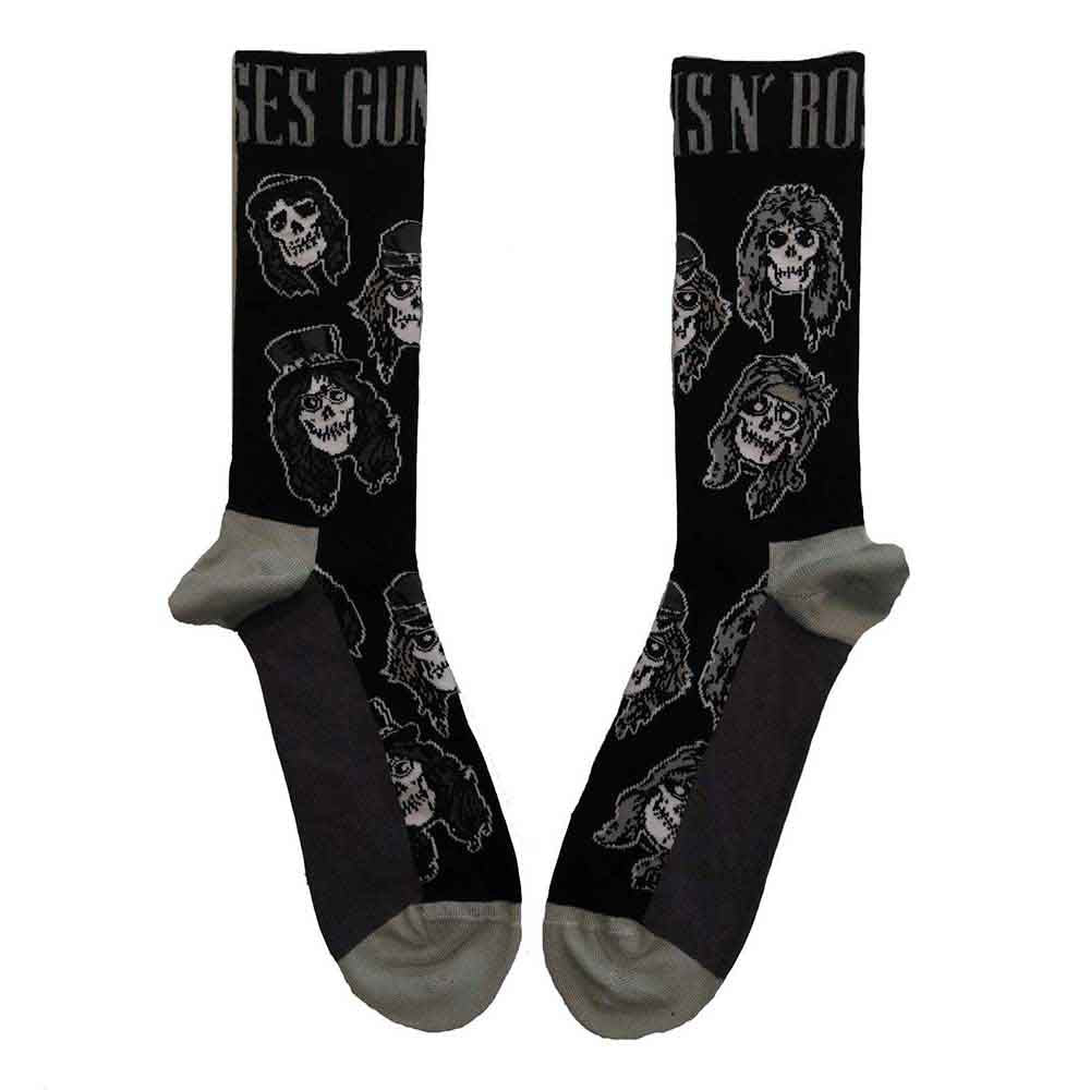 Guns N' Roses - Skulls Band Monochrome - Socks Black