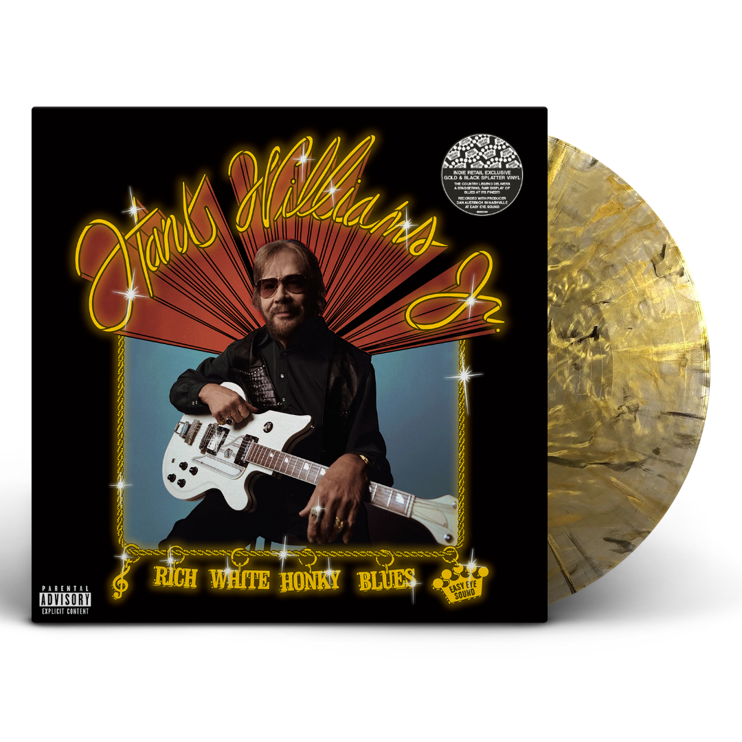 Hank Williams Jr. - Rich White Honky Blues [Explicit Content] (Colored Vinyl, Gold & Black Splatter, Indie Exclusive) - Vinyl