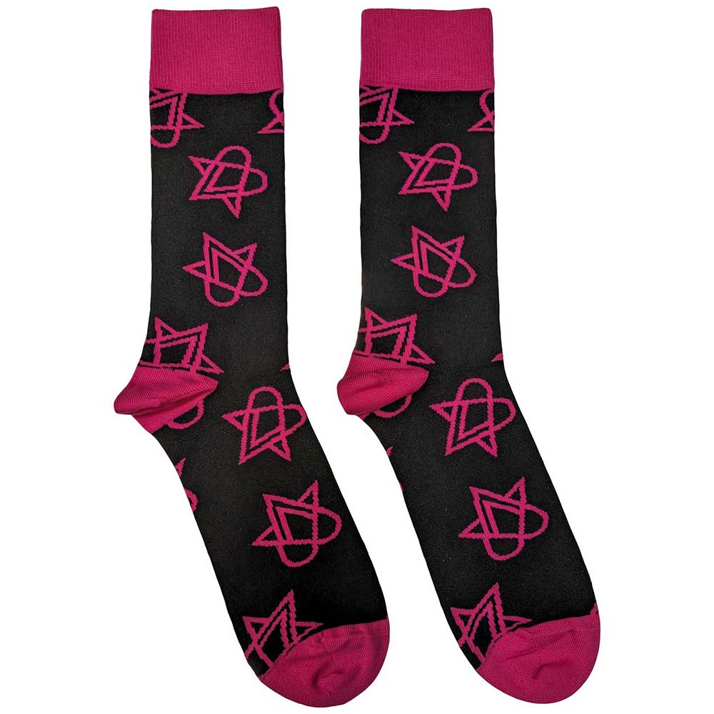 Him - Mini Pink Heartagrams - Black
