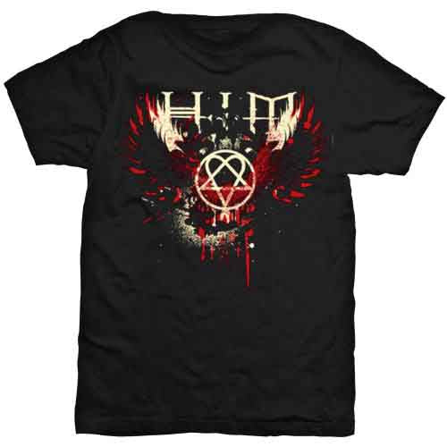 Him - Wings Splatter - T-Shirt Black