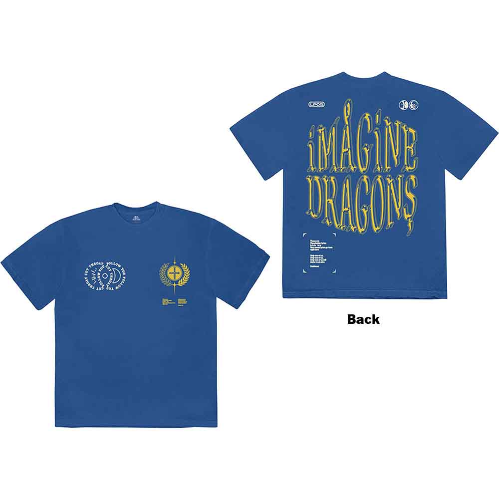 Imagine Dragons - Lyrics - T-Shirt Blue