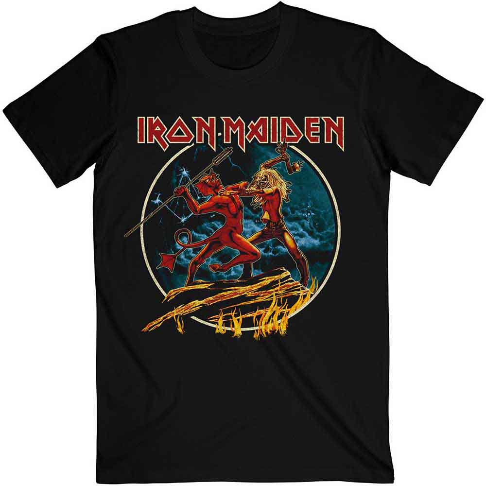 Iron Maiden - Number Of The Beast Run To The Hills Circular - T-Shirt Black
