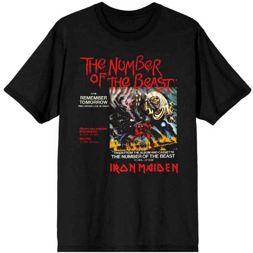 Iron Maiden - Number Of The Beast Vinyl Promo Sleeve - T-Shirt Black