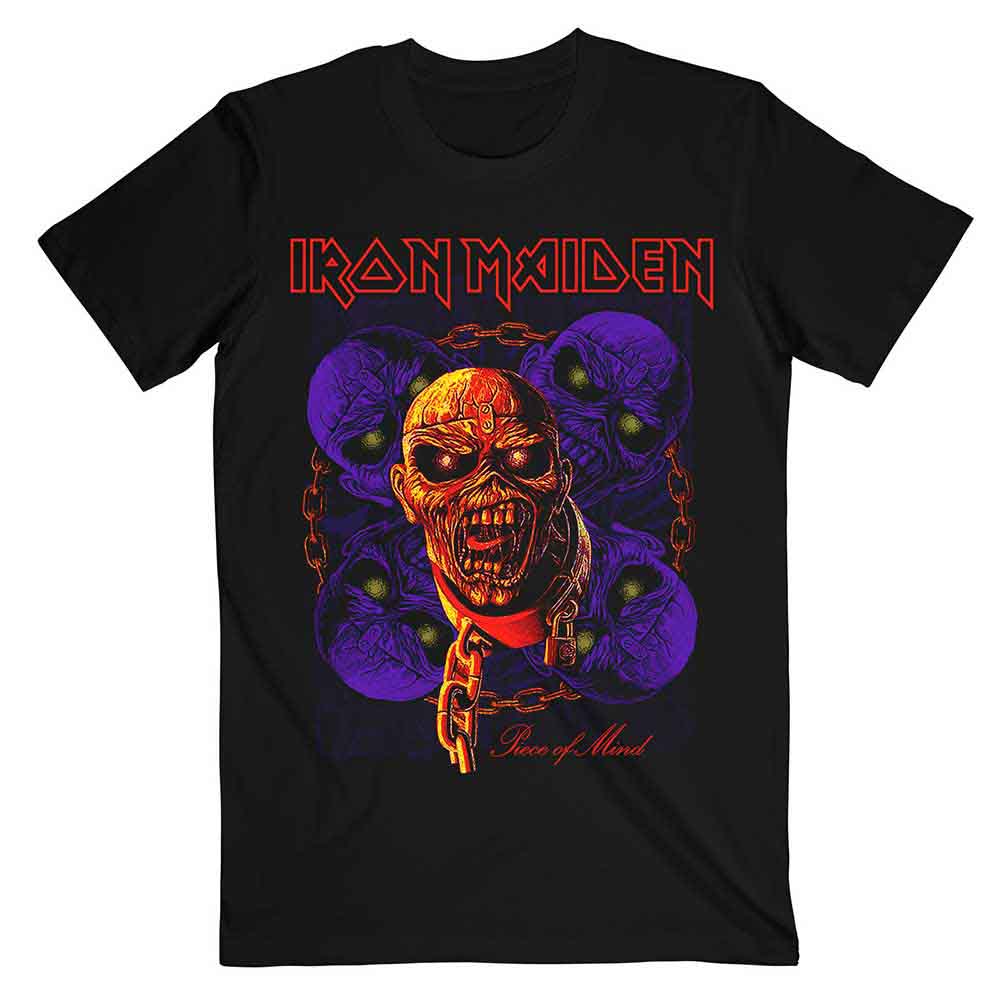 Iron Maiden - Piece of Mind Multi Head Eddie - T-Shirt Black