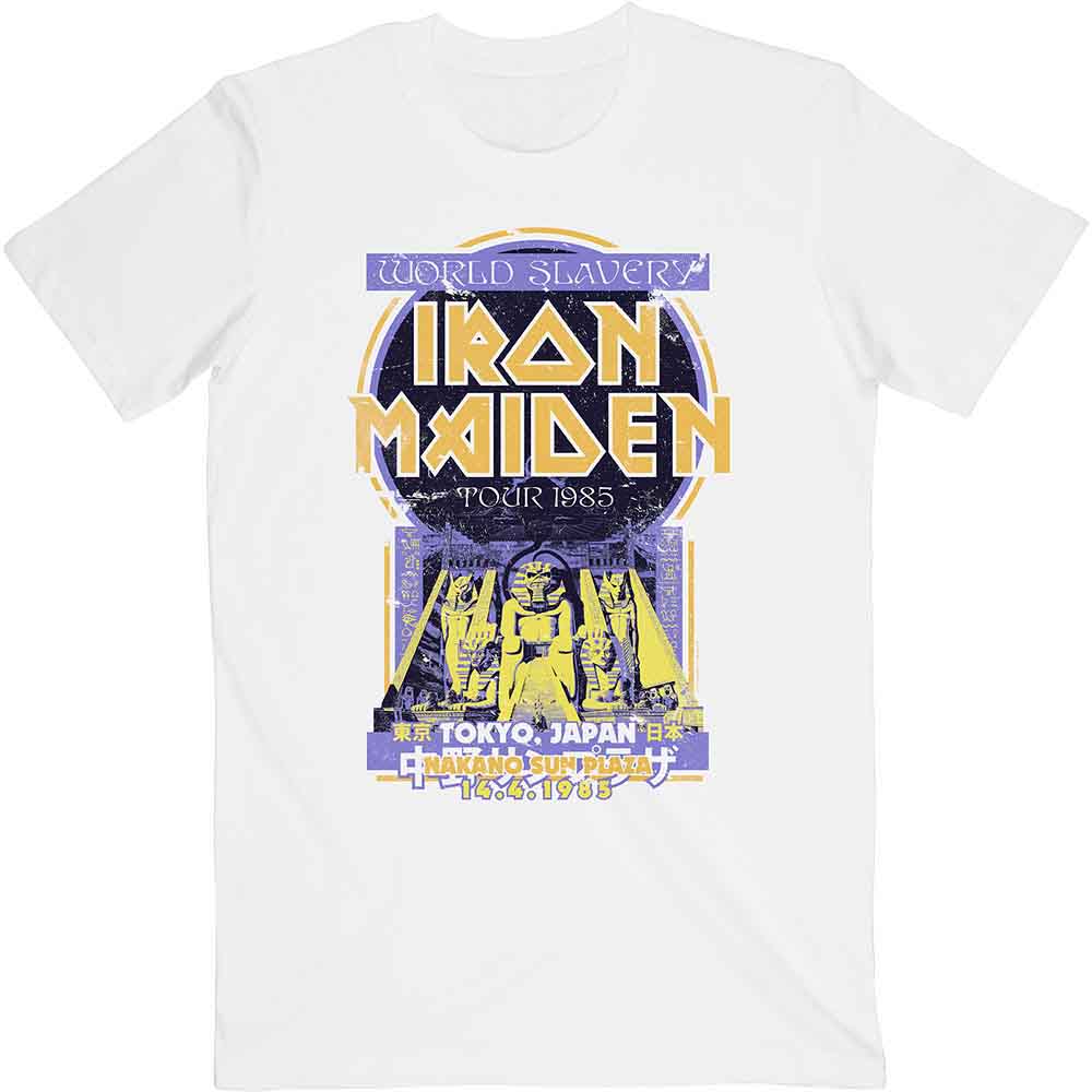 Iron Maiden - Powerslave Japan Flyer - T-Shirt White
