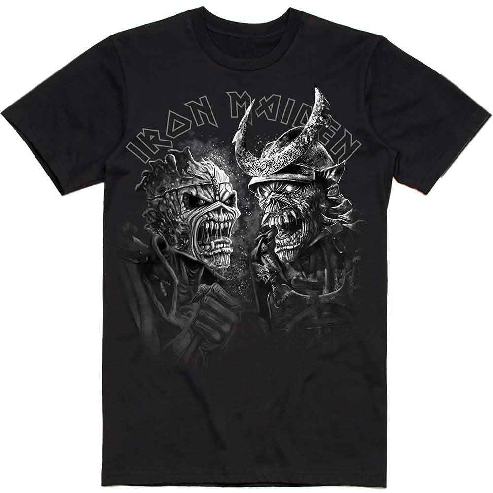 Iron Maiden - Senjutsu Large Grayscale Heads - T-Shirt