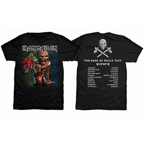 Iron Maiden - The Book of Souls European Tour V.1 - T-Shirt Black