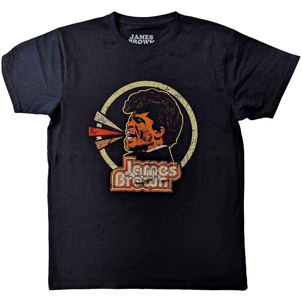 James Brown - Circle & Logo - T-Shirt Black